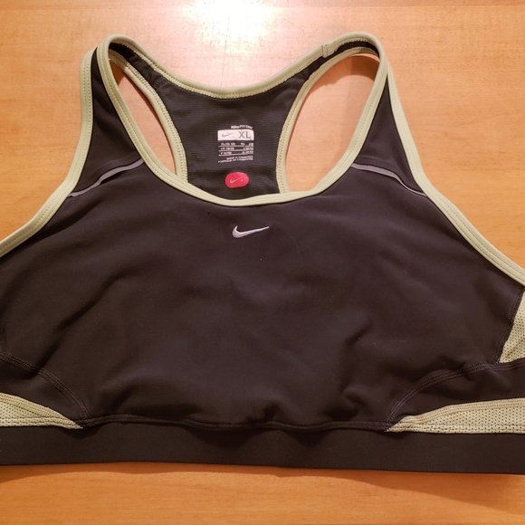 olive green nike sports bra